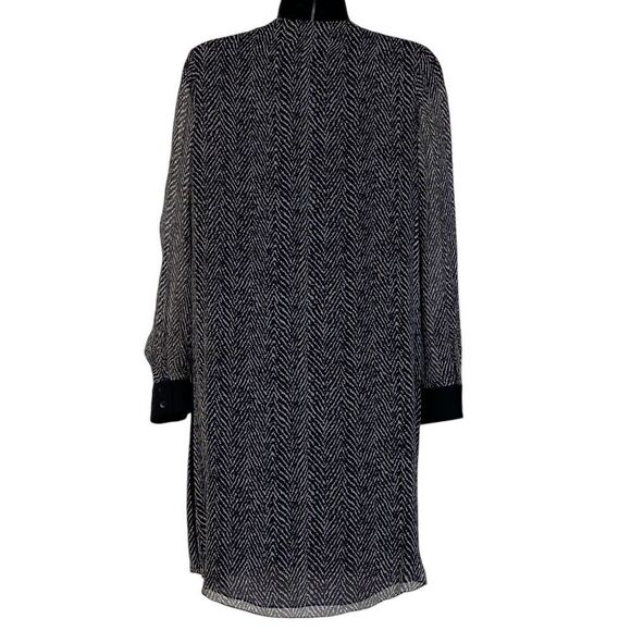 Rohit Gandhi + Rahul Khanna Black Gray Silk Metal Accent Mini Dress Sz XS - Picture 12 of 14